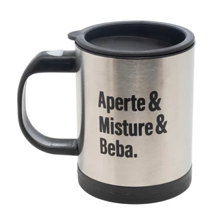 Caneca Mixer de Aço Inox com Tampa 380ml - Lyor