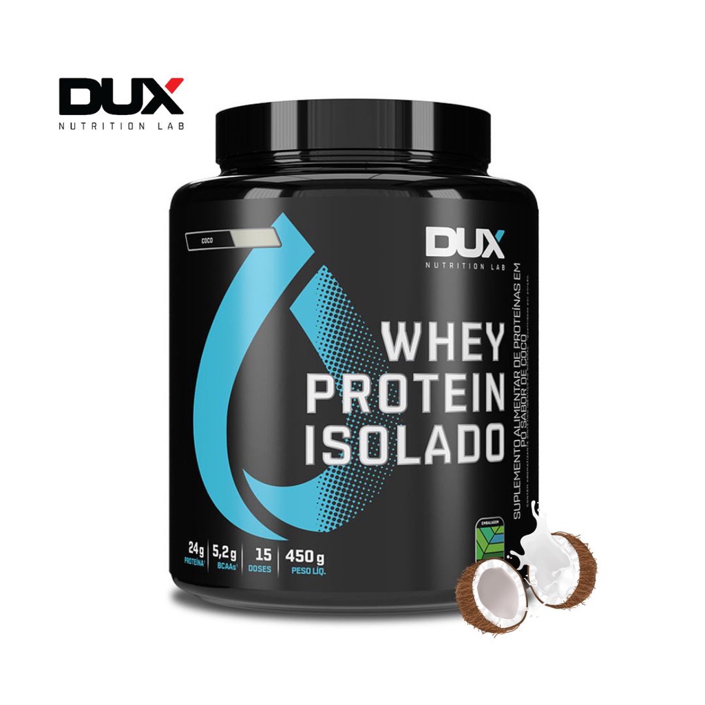 Whey Protein Isolado 450g Pote Dux Nutrition