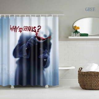 GREE Joker Para Why So Serious Custom Polyester Ganchos De Cortina De Chuveiro À Prova D