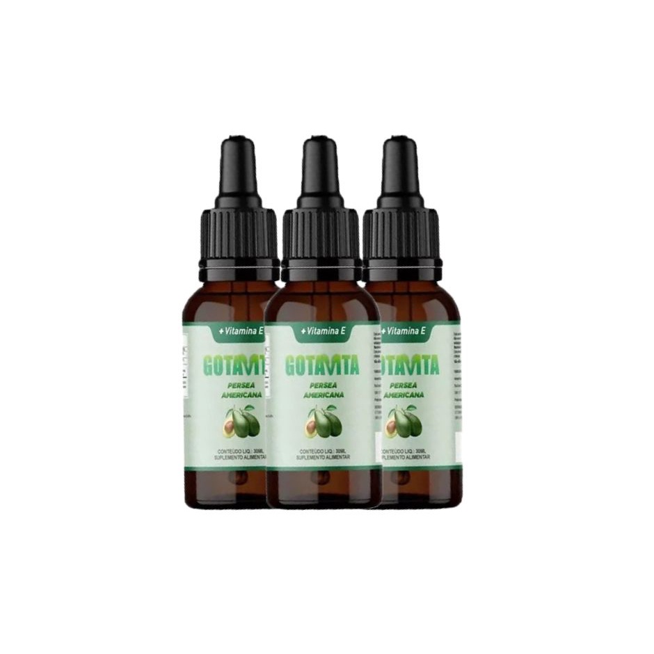 3x Óleo De Abacate Gotavita Original 30ml