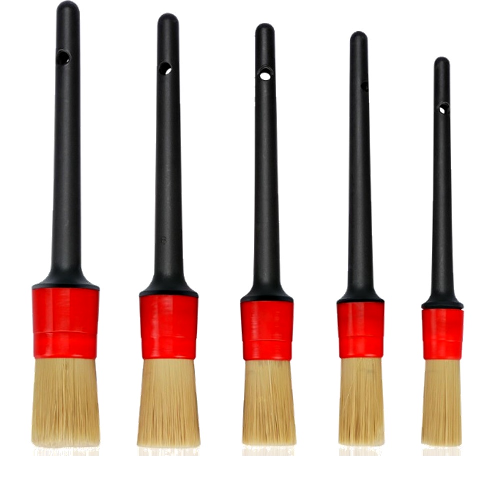 Kit 5 Pinceis para Detalhamento Automotivo Parte Interna Externa Karbox