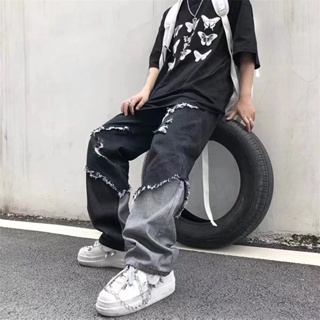 Streetwear Hip Hop Calça Jeans Baggy Para Homens Coreano Y2k Moda