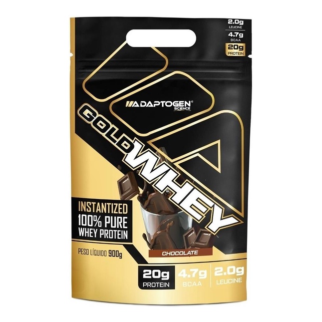 Gold Whey Protein 900g Refil Adaptogen Whey Concentrada