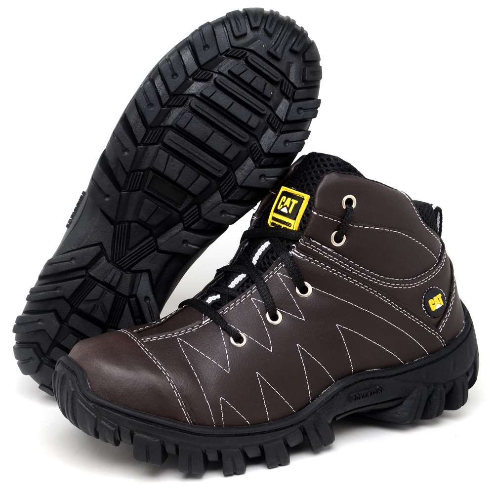 Bota Masculina Caterpillar Coturno Cat adventure masculino Cano alto Casual