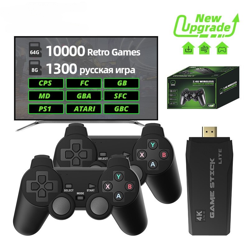 X8 sistema duplo android jogo vara 4k mini console de jogos de vídeo 64gb  10000 jogos