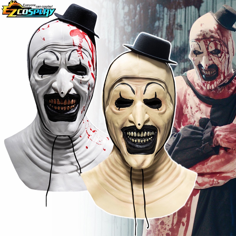 Máscaras De Terrifier Arte A Máscara De Palhaço Cosplay Látex Halloween Horror Sangrento Capacete Festa De Adultos