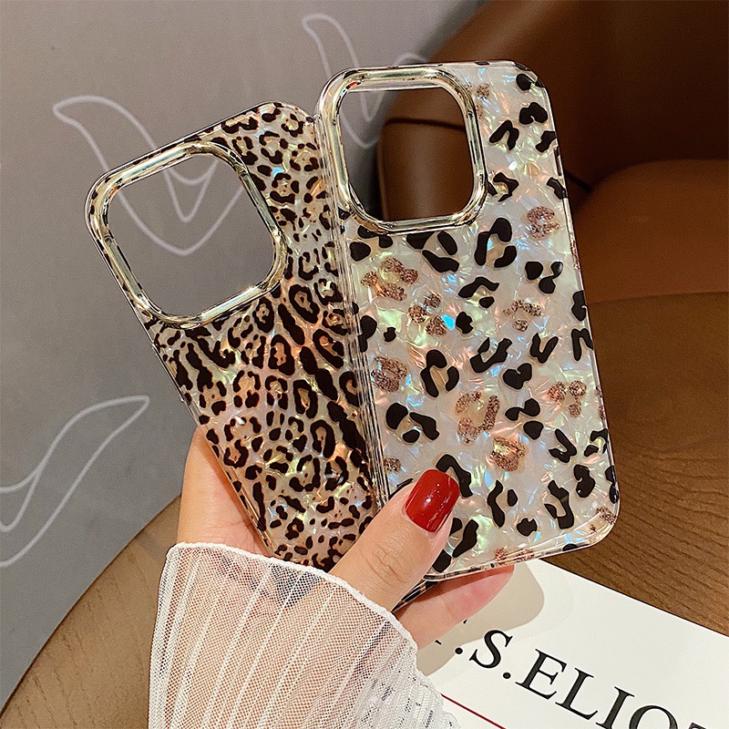 INS Fashion Leopard print Impressão Labial Soft Case Para IPhone14 Pro Max 11 12 Proteção Capa Traseira
