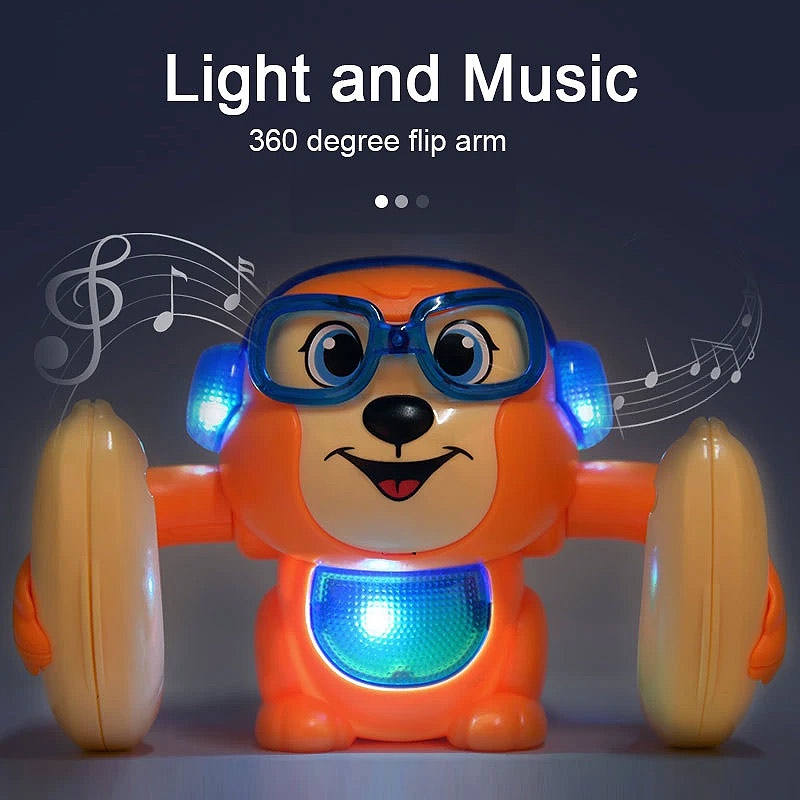 Engraçado controle de voz caindo rolando brinquedos do bebê dos desenhos  animados macaco educação precoce brinquedos crianças música luz criativa  brinquedos elétricos