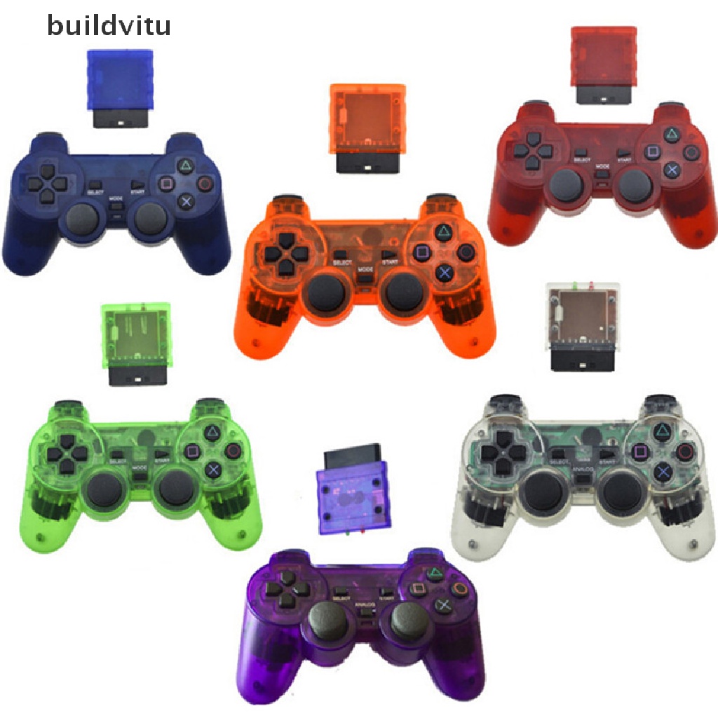 Construídovitu 1Set Controlador De Jogos Sem Fio Colorido 2.4GHz Gamepad Joypad Para PS2 Pt