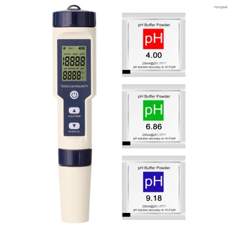 Ferramenta De Teste Multiparâmetro Profissional 5 Em 1 Medidor De Combo PH/EC/TDS/Salinidade/Termômetro Digital Multi-Função