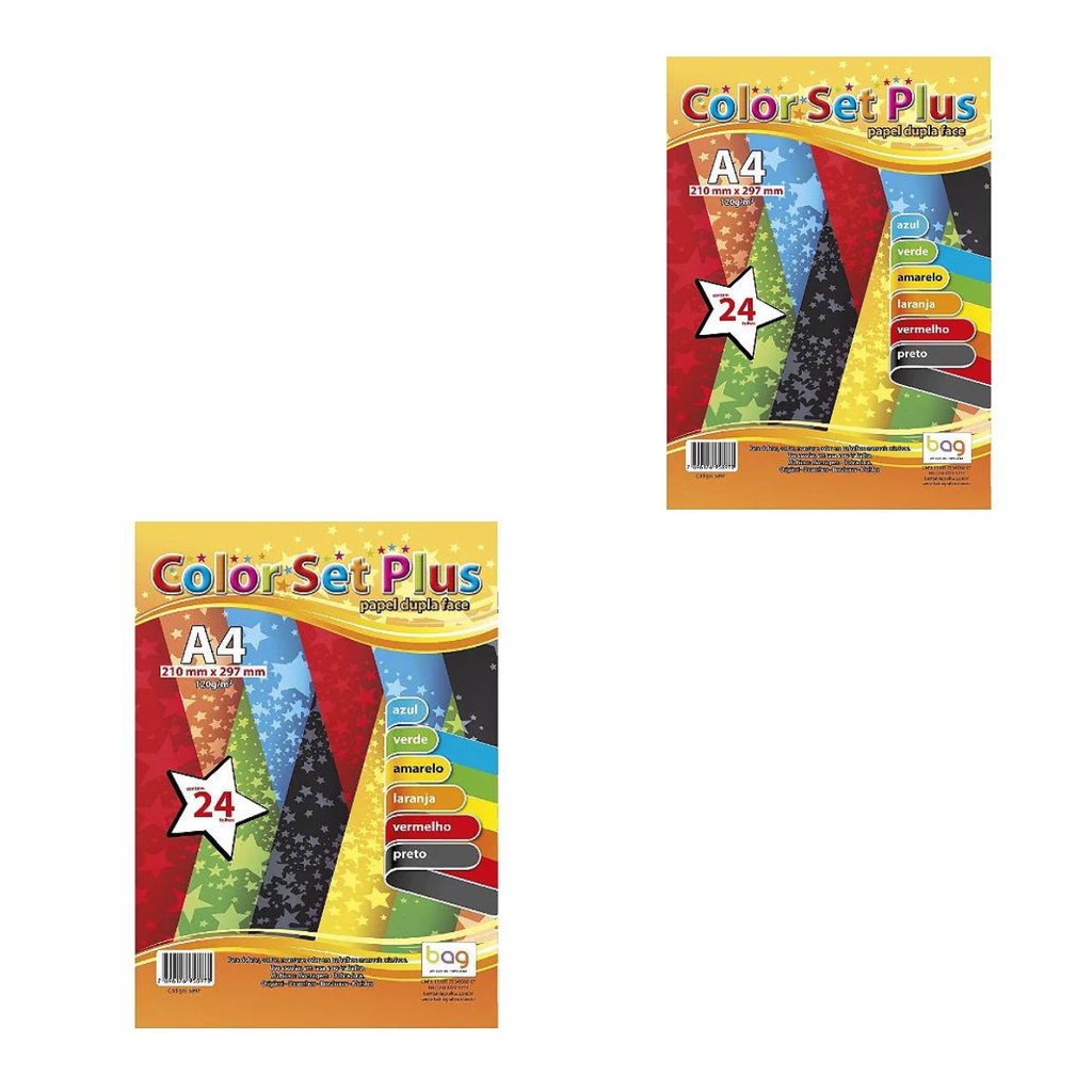 Papel Criativo Colorido Color Set Plus 6 Cores 120g A4 48 Fl Shopee Brasil 6956