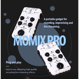 Misturador De Áudio JOYO MOMIX PRO Adequado Para Teclado De Guitarra Microfone Placa De Som Portátil Gravação