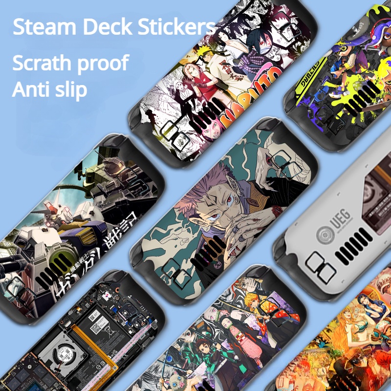 Steam Deck Skin Sticker Kawaii bonito Anime Game Pattern Full Wrap Cover Adesivos de película protetora Protetor Compatível para Steam Deck - Meninos e Meninas
