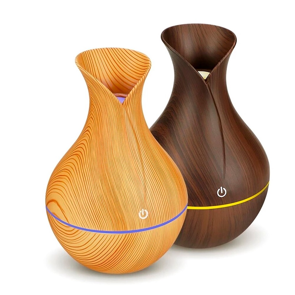 Umidificador Ultrassônico Vaso USB LED RGB Difusor De Aroma