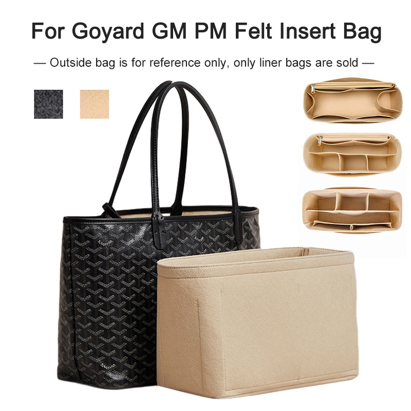 Organizador De Inserção De Feltro Para Goyard GM PM Mini Tote Bag Womens Bolsas De Mão Viagem Cosméticos Shaper