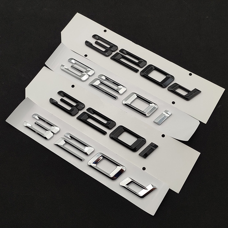 Letras De Carro Cromadas 3D Para BMW 316i 318i 318d 320i 320d 325i 325d ...