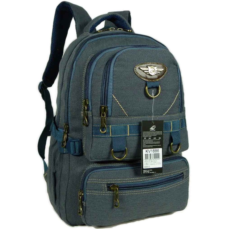 mochila masculina lona reforçada 35 L keuven kv1886 escolar