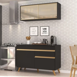 Armário de Cozinha Compacta 120cm Veneza Multimóveis V3688