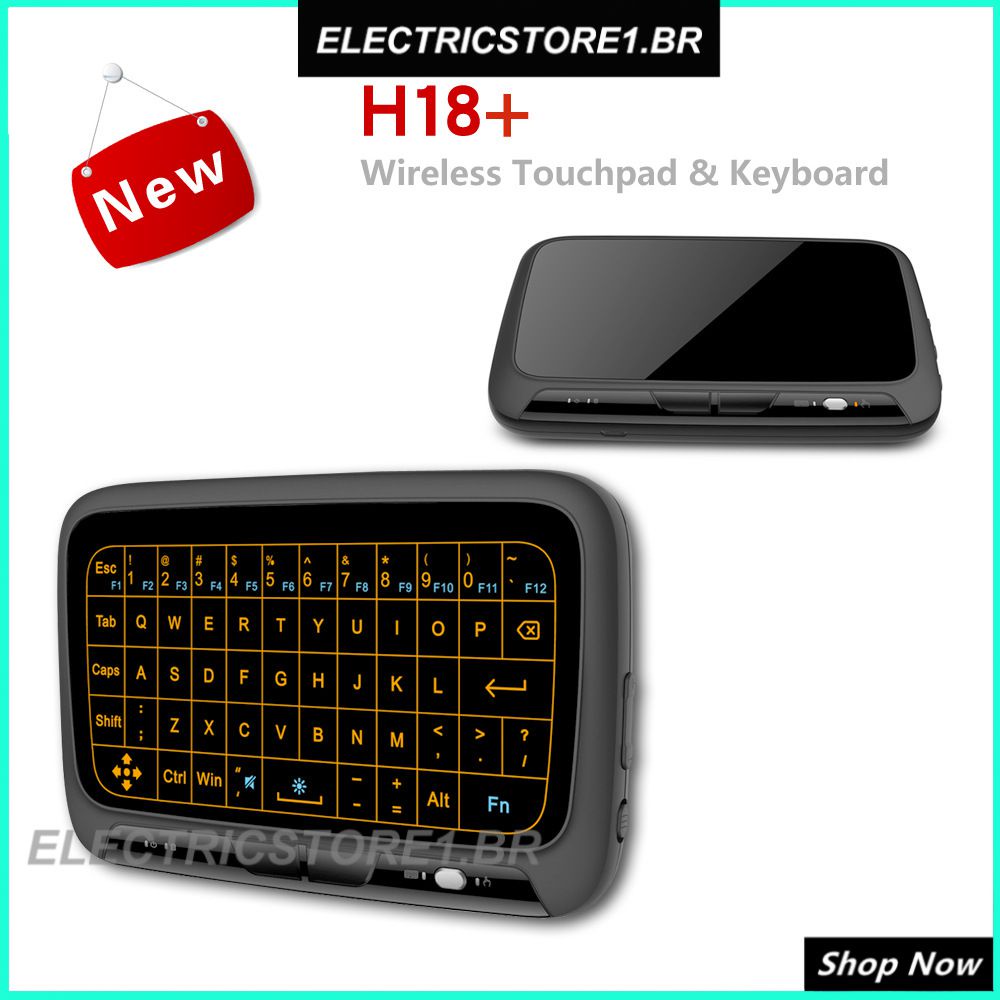 H18+ Mini Full Touch Screen Keyboard Air Mouse Touchpad 3 Backlight