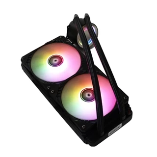 Water Cooler GMRGB GF240 Gamer Infinite Space Preto 240mm LED ARGB com massa térmica