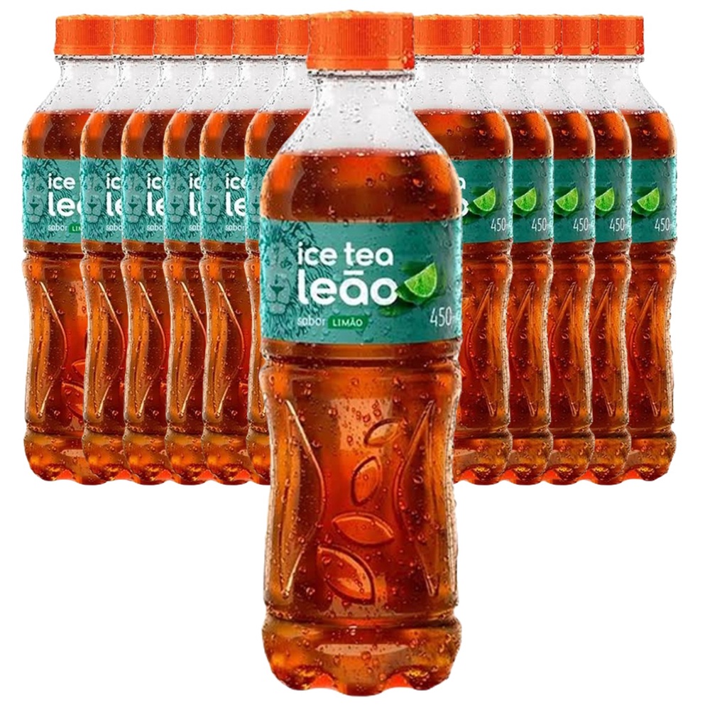 Ice Tea Limão Pet LEÃO 450ml (12 unidades) | Shopee Brasil
