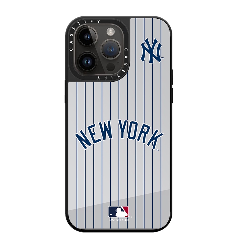 Casetifg Marca Da Moda MLB NY Logotipo Espelho De Alta