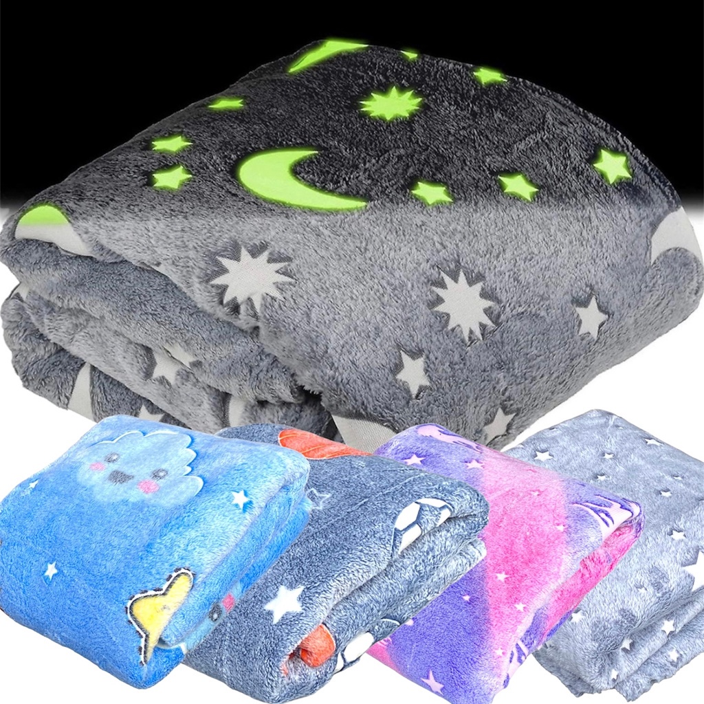 Manta Cobertor Solteiro Infantil Brilha No Escuro 2,00x1,80 mt