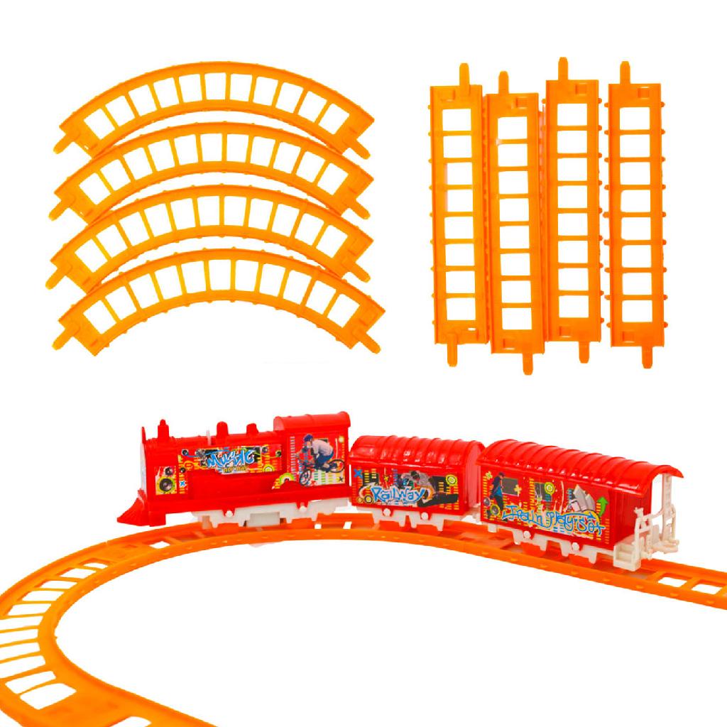 Ferrorama Trenzinho Eletrico Rail Train Trem Eletrico Com Luz e Som DM Toys  - Escorrega o Preço