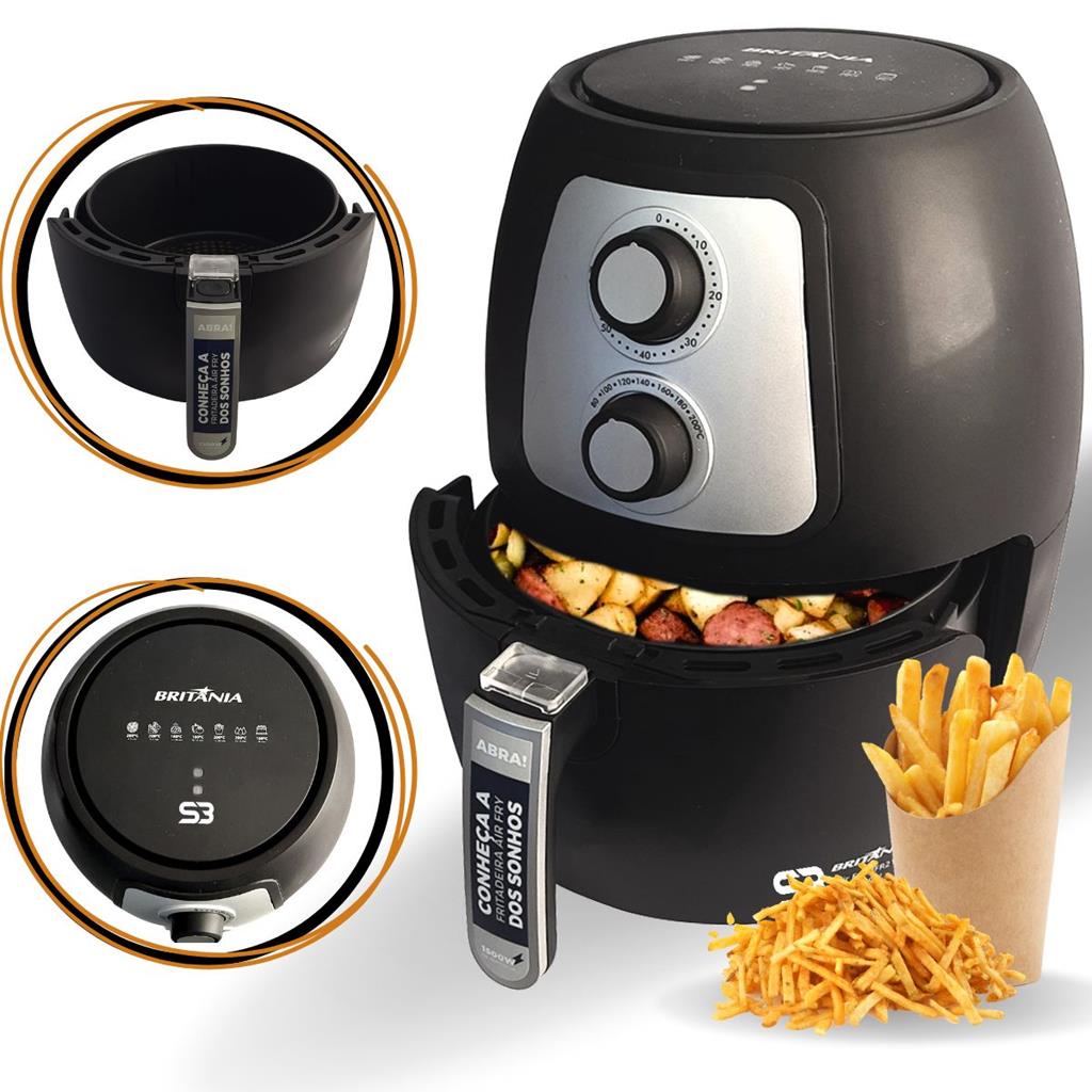 Fritadeira Air Fryer Britânia BFR40PI Elétrica 5 Litros 