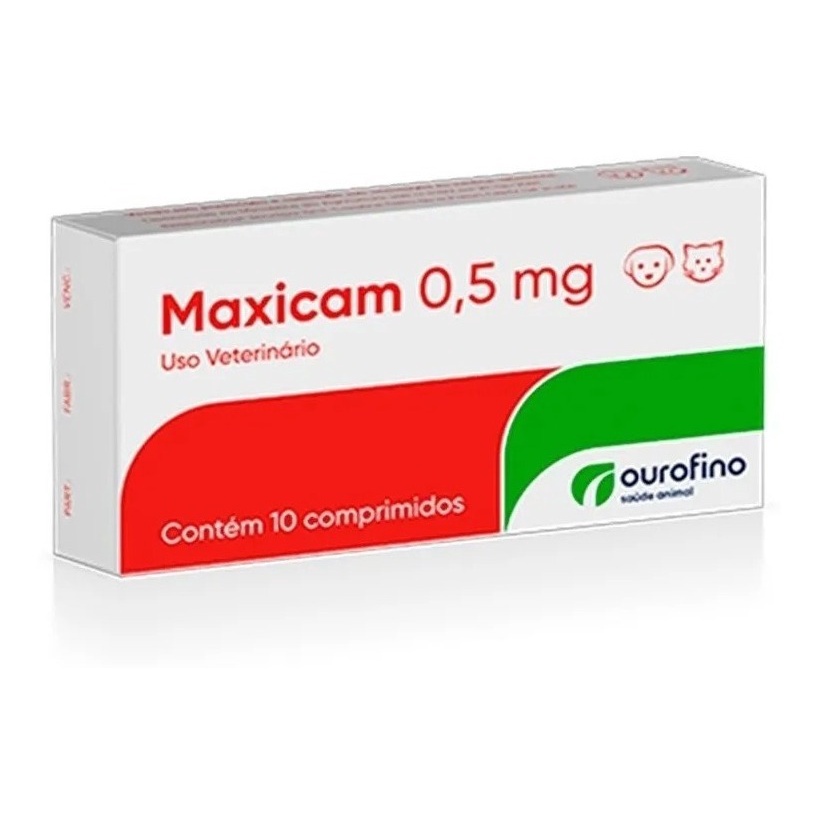 Maxicam Ourofino 0,5mg 10 Comprimidos Anti-Inflamatório | Shopee Brasil