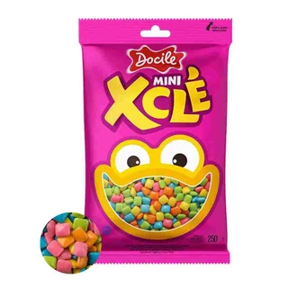 Chicletes Mini Xclé Tutti-Frutti Docile 250g
