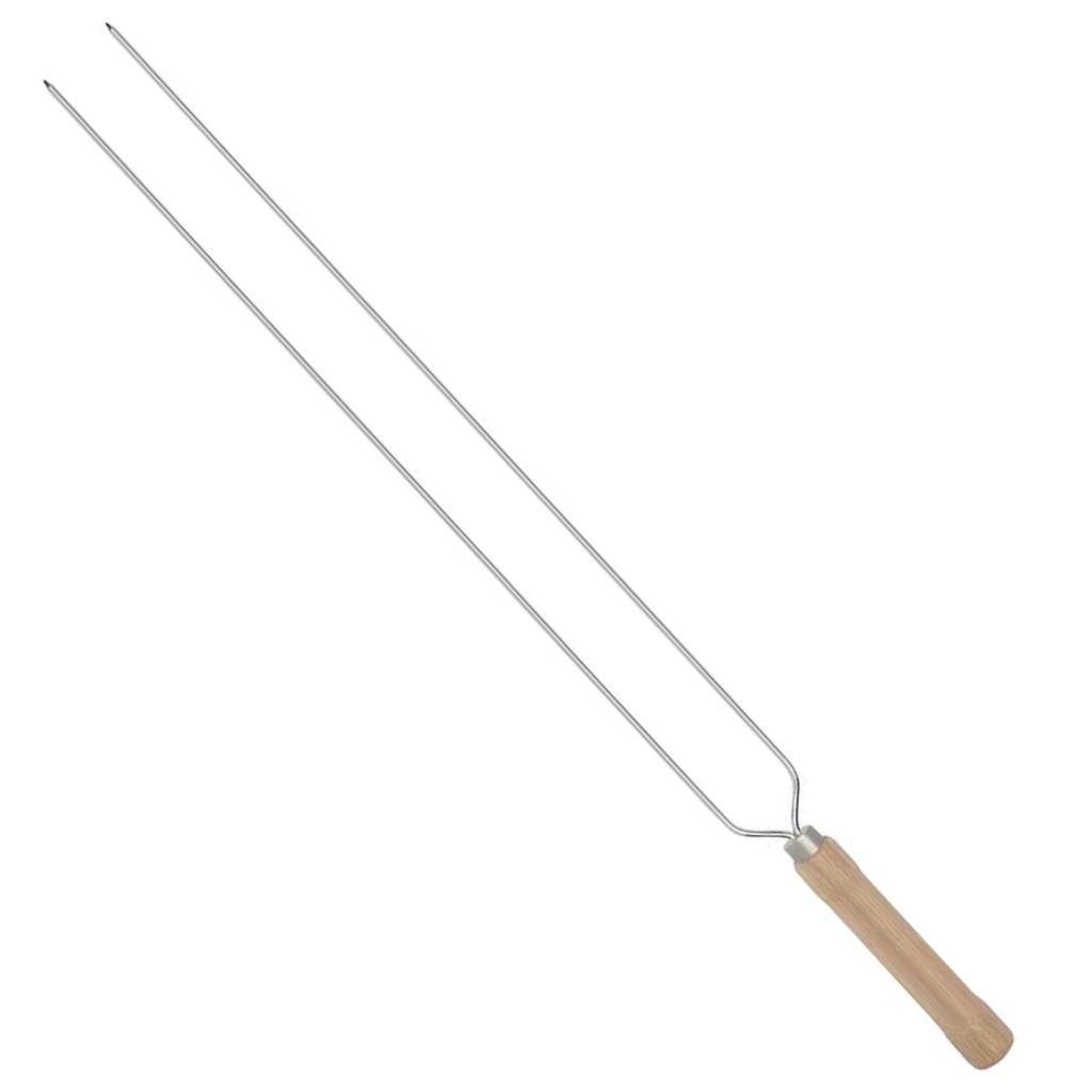 Espeto Simples 75 cm para churrasco aço cromado - Mec G Store