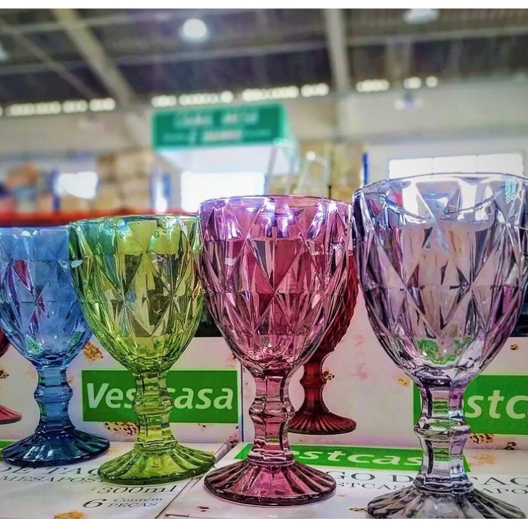 Taça Diamante Plastifesta Metálico - Várias Cores - REF: AP-1056