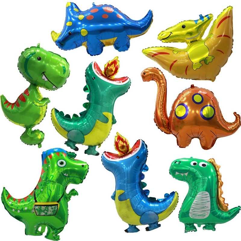 Balão temático de dinossauro T. rex menino dos desenhos animados festa dia  banquete decoração balão