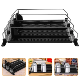 3 Unid . Prático Organizador De Bebidas Frigoríficas Pusher Empilhador De Latas Garrafas Para Frigorífico
