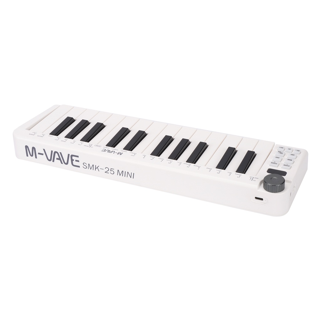 M-vave SMK-25 mini Teclado MIDI 25 Teclas Sensíveis À Velocidade