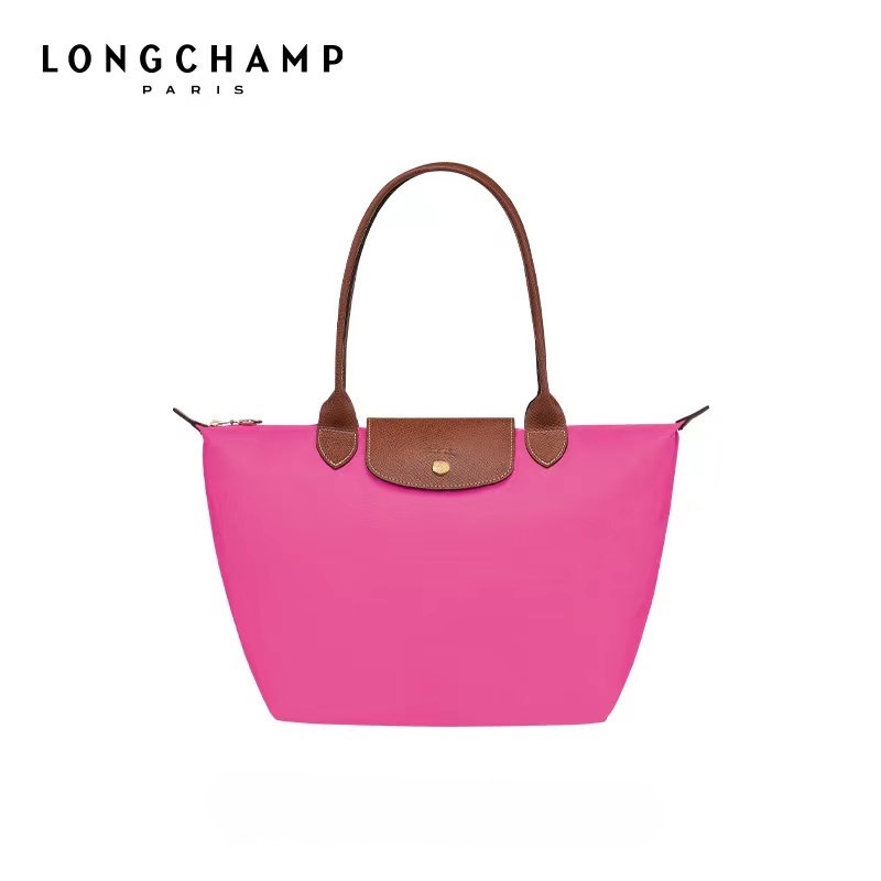 【 New 】 Original LONGCHAMP Le Pliage Leather Shopping Bag Saco De Couro Para Mulheres Turquesa 1899/2605