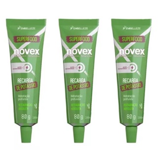 KIT COMPRE 3 E PAGUE 2 MÁSCARA DE HIDRATAÇÃO NOVEX RECARGA BIOMASSA DE BANANA E AÇÚCAR MASCAVO 80G