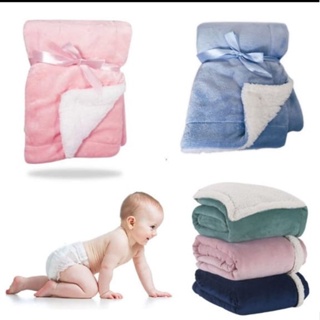 MANTA COM SHERPA BEBE FRIO PARA O INVERNO Rose