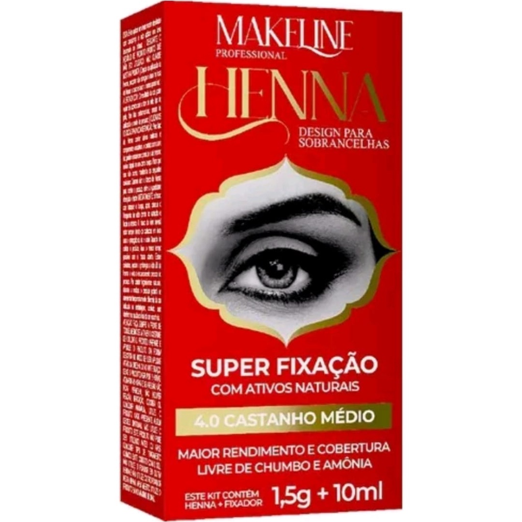 Henna Sobrancelha Makeline G Cast Medio Shopee Brasil