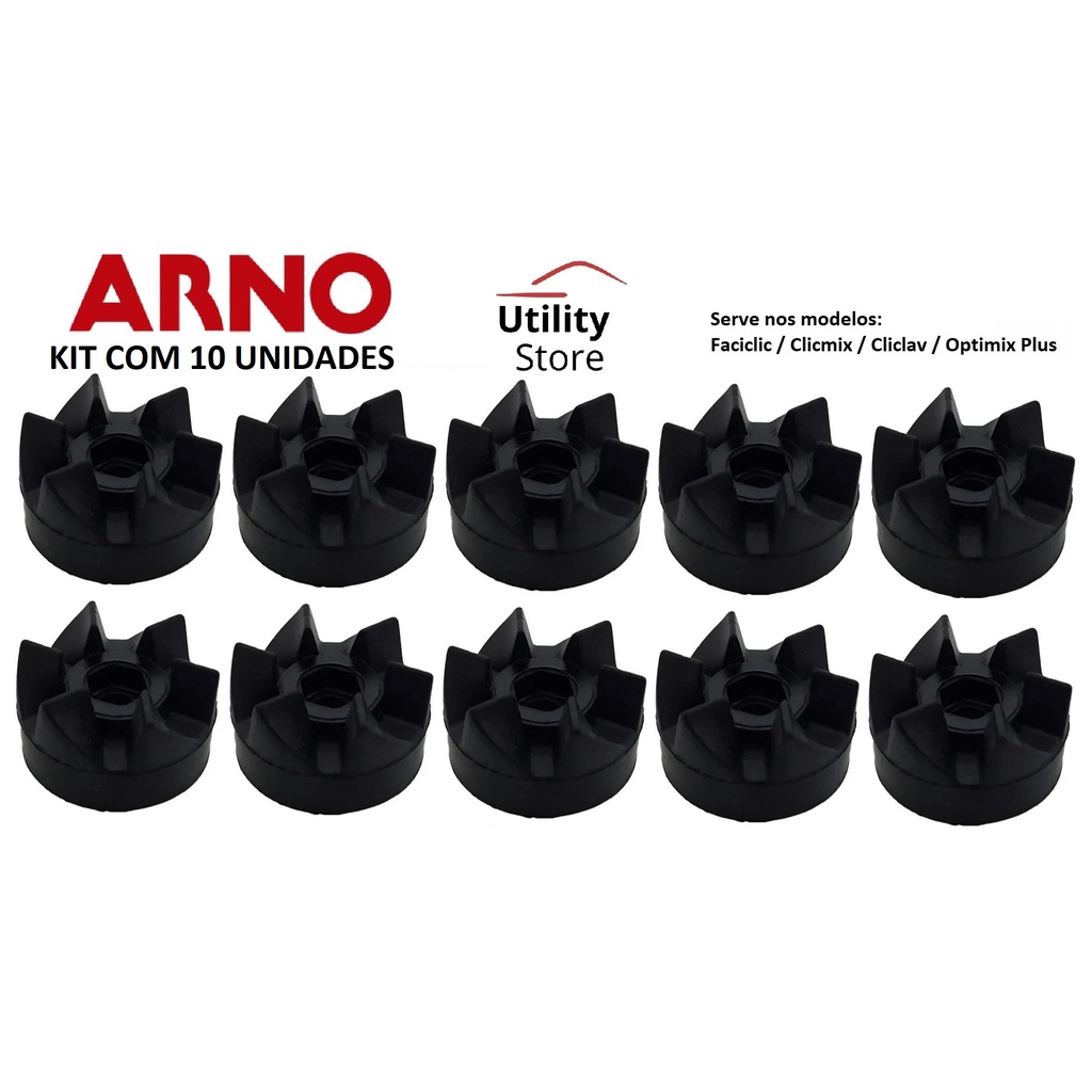 Kit com 10 Arrastes Copos Liquidificadores Arno - Diversos Modelos - Emborrachados