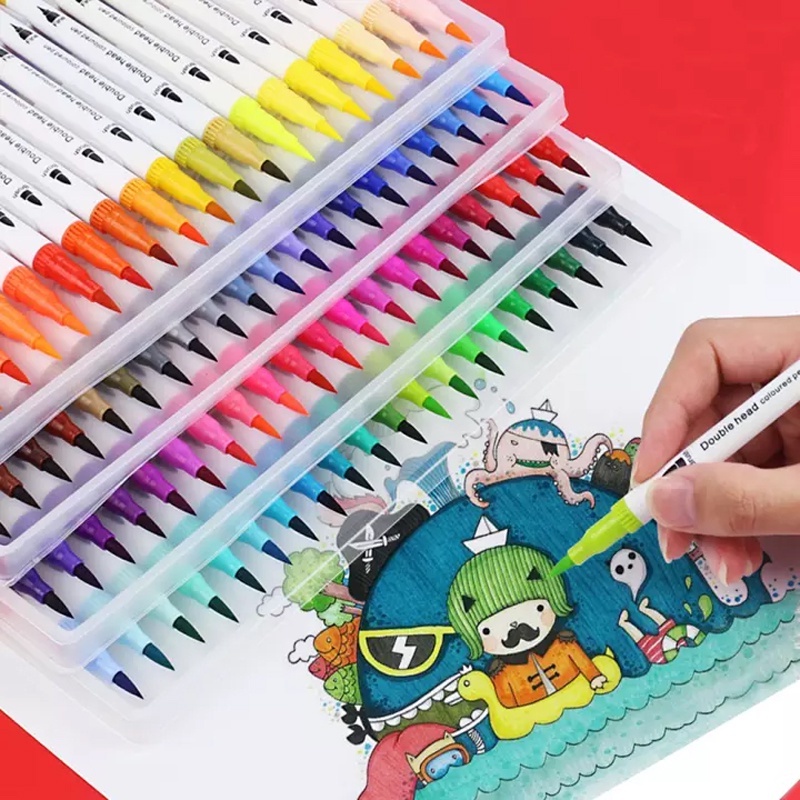 Caneta Marcador para Colorir Desenho Professional, Pontas Duplas,  Codificados por Cores, Segurança Garantida, Caixa de Bônus marcadores  artisticos de Arte para Estudantes Adultos Artistas Desenho Colorir Desenho  40 Cors