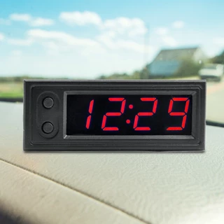 Relógio Eletrônico Luminoso 3 Em 1 De Temperatura De Carro Mostrador LED Voltímetro 12V