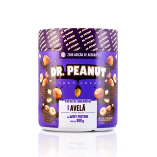 Pasta de Amendoim Sabor Avelã com Whey Protein 600g Dr. Peanut