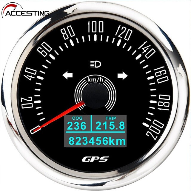 2000 km/h 3 Em 1 Medidor Multifuncional GPS Velocímetro Com COG TRIP Quilometragem Total E 7 Cores Retroiluminadas