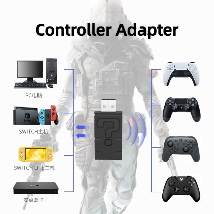 Adaptador Controlador Para Switch PS4/5 Xbox One S/X PC Steam