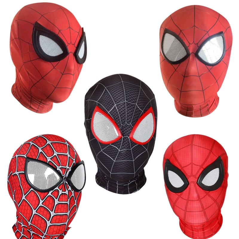 Máscara Do Homem-Aranha Super Herói Expedição De Aço Miles Remy Chapéu De Halloween Cosplay Adereços De Decoração
