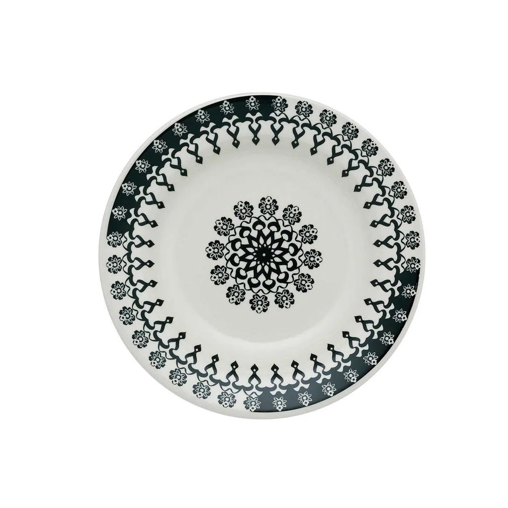 Prato Sobremesa Biona Folk em Cerâmica Decorada 18 cm - Oxford | Shopee ...