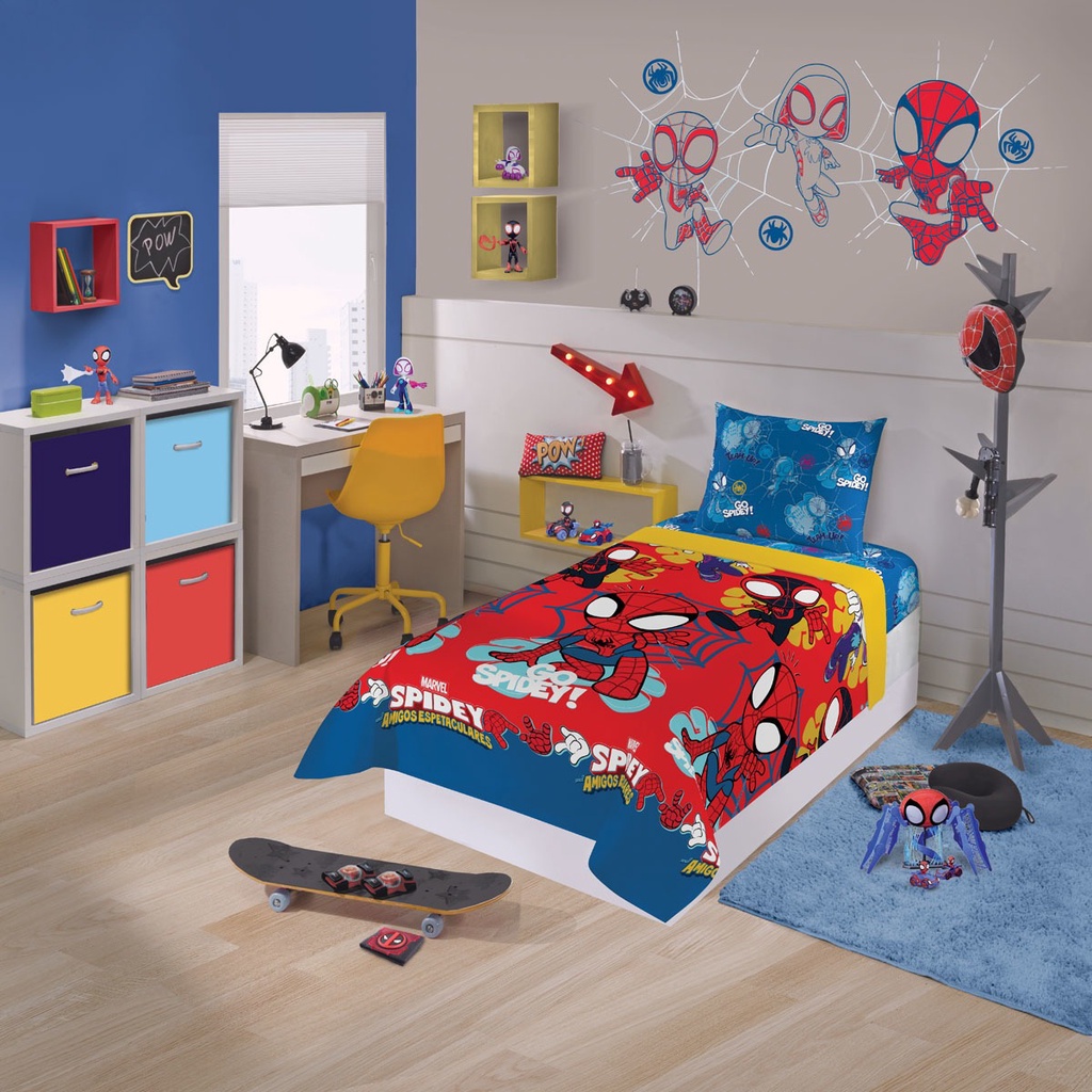 Jogo de Cama Infantil Spider-Man 2 Peças Lepper (1 Lençois e 1 Fronha)