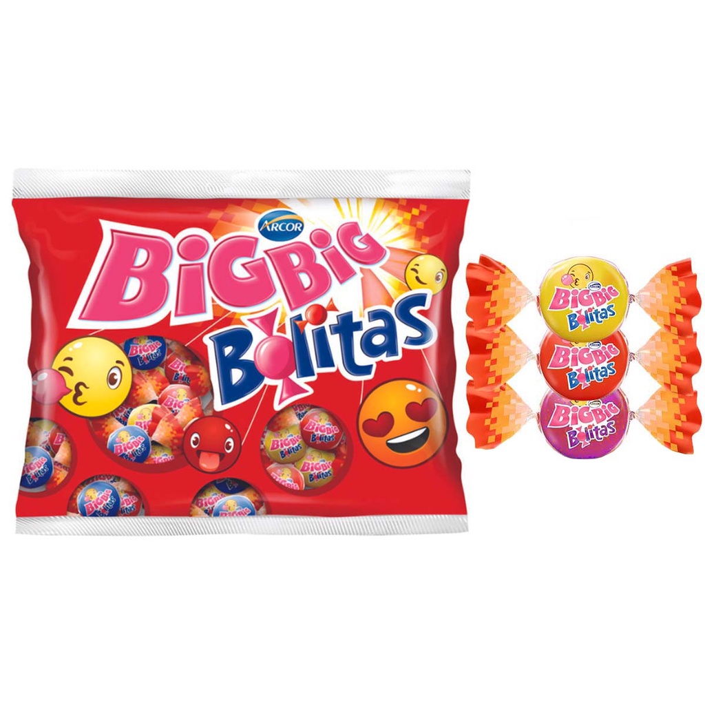 Chiclete Big Big Bolitas 252g Pacote C/90Un Sortidos Arcor | Shopee Brasil